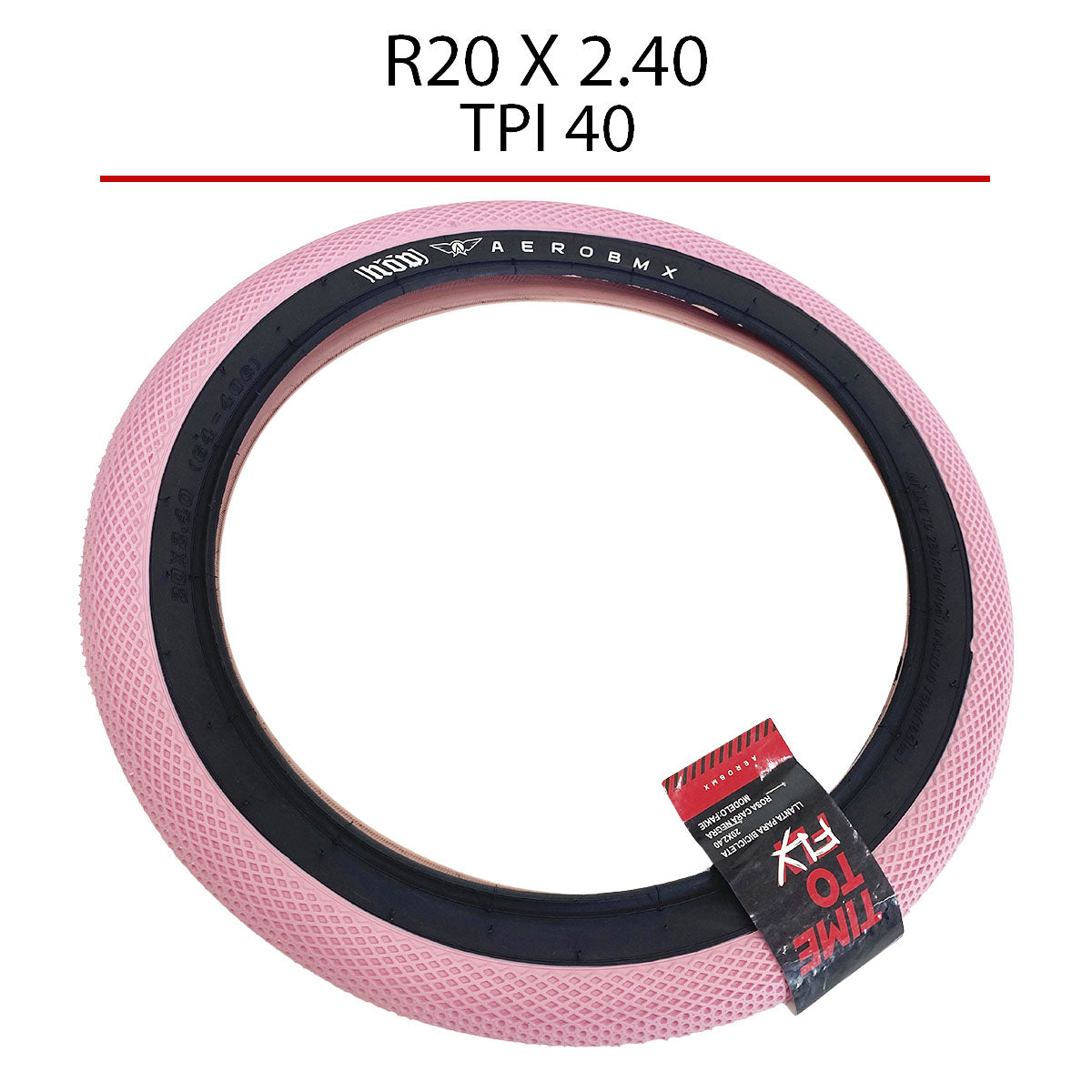 Llanta 20 X 2.40 Bicicleta Bmx Aerobmx Fakie Rosa