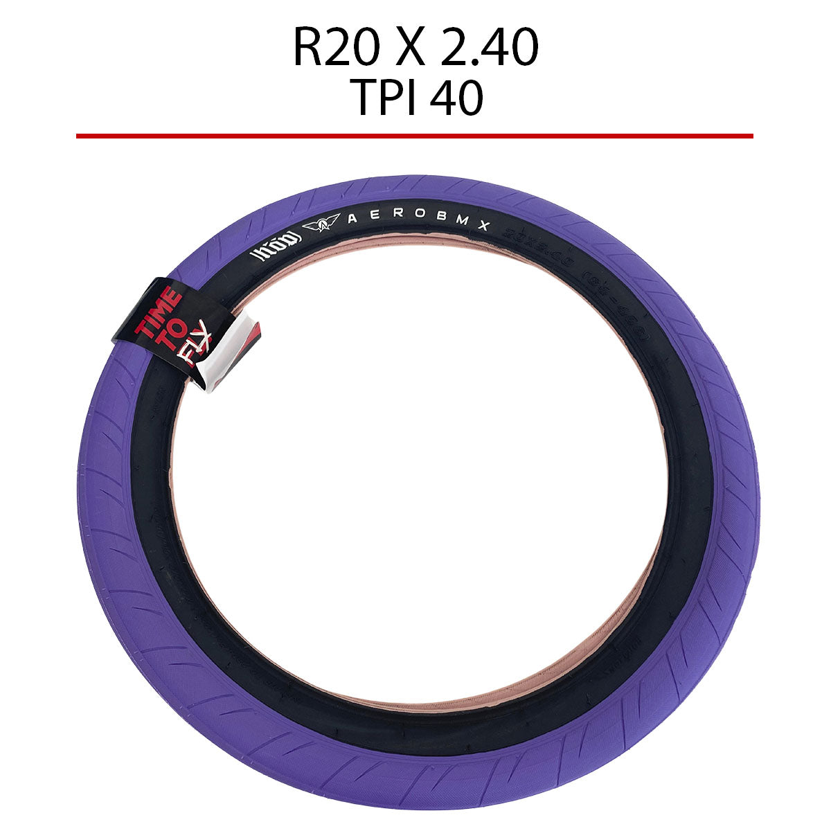 Llanta 20 X 2.40 Bicicleta Bmx Aerobmx Hop Morado
