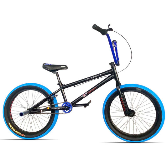 Bicicleta BMX Aerobmx Volador Centro Americano con cranks Rodado 20 color negro-azul