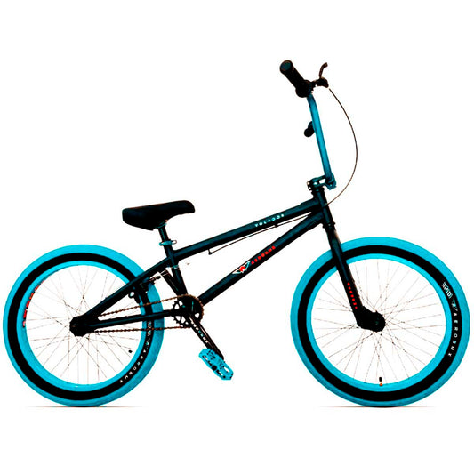 Bicicleta BMX Aerobmx Volador Centro Americano con cranks Rodado 20 color negro-menta