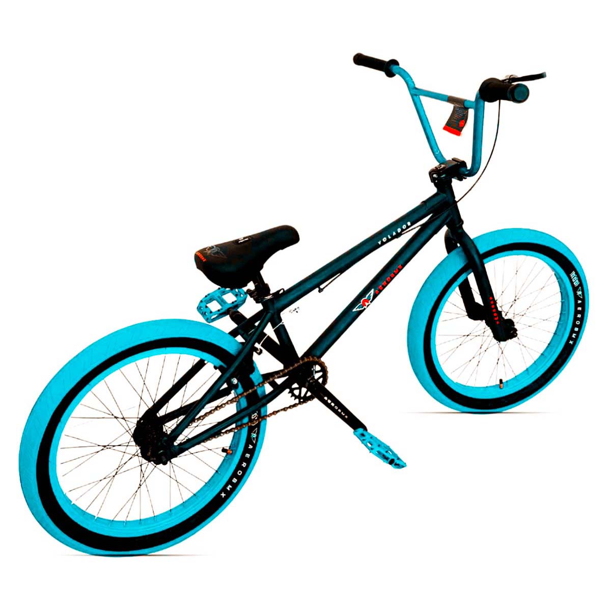 Bicicleta BMX Aerobmx Volador Centro Profesional Maza 14mm Rodado 20 negro-menta