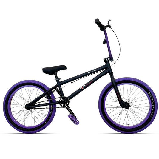 Bicicleta BMX Aerobmx Volador Centro Americano con cranks Rodado 20 color negro-morado