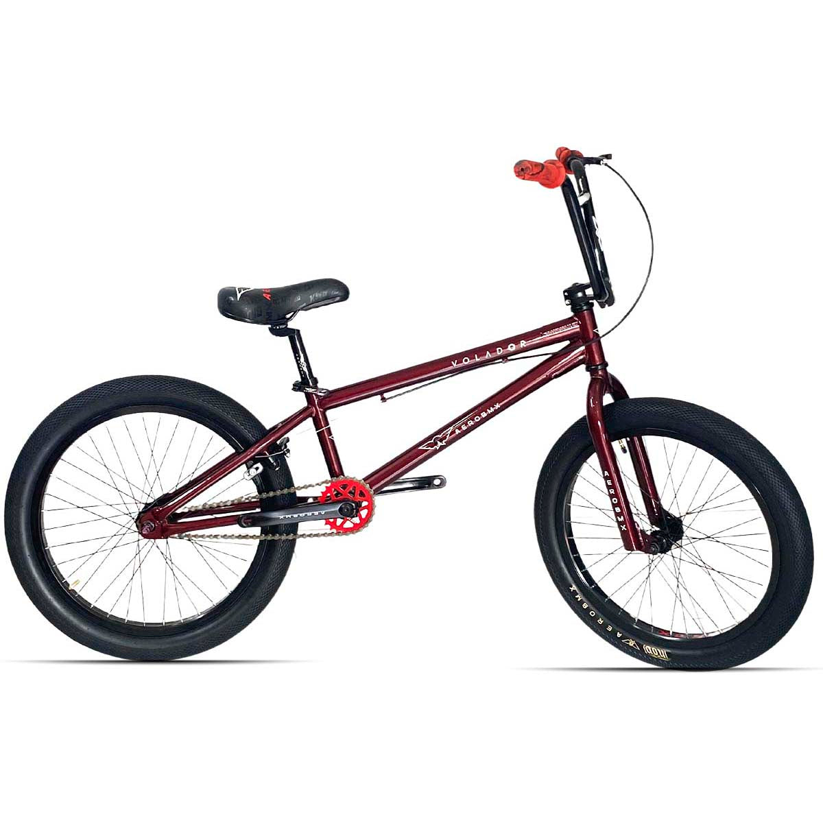 Bicicleta BMX Aerobmx Volador Centro Americano con cranks Rodado 20 color tinto