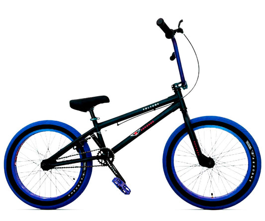 Bicicleta BMX Aerobmx Volador Centro Profesional Maza 14mm Rodado 20 negro-azul