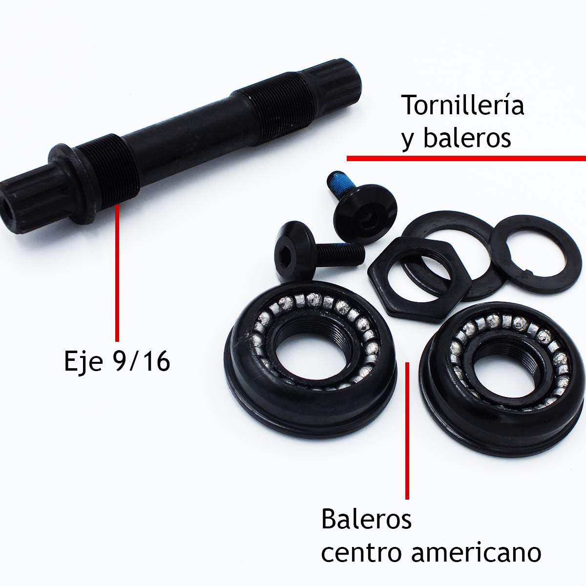 Palancas De 3 Piezas Balero Americano Crankset Aerobmx 175mm