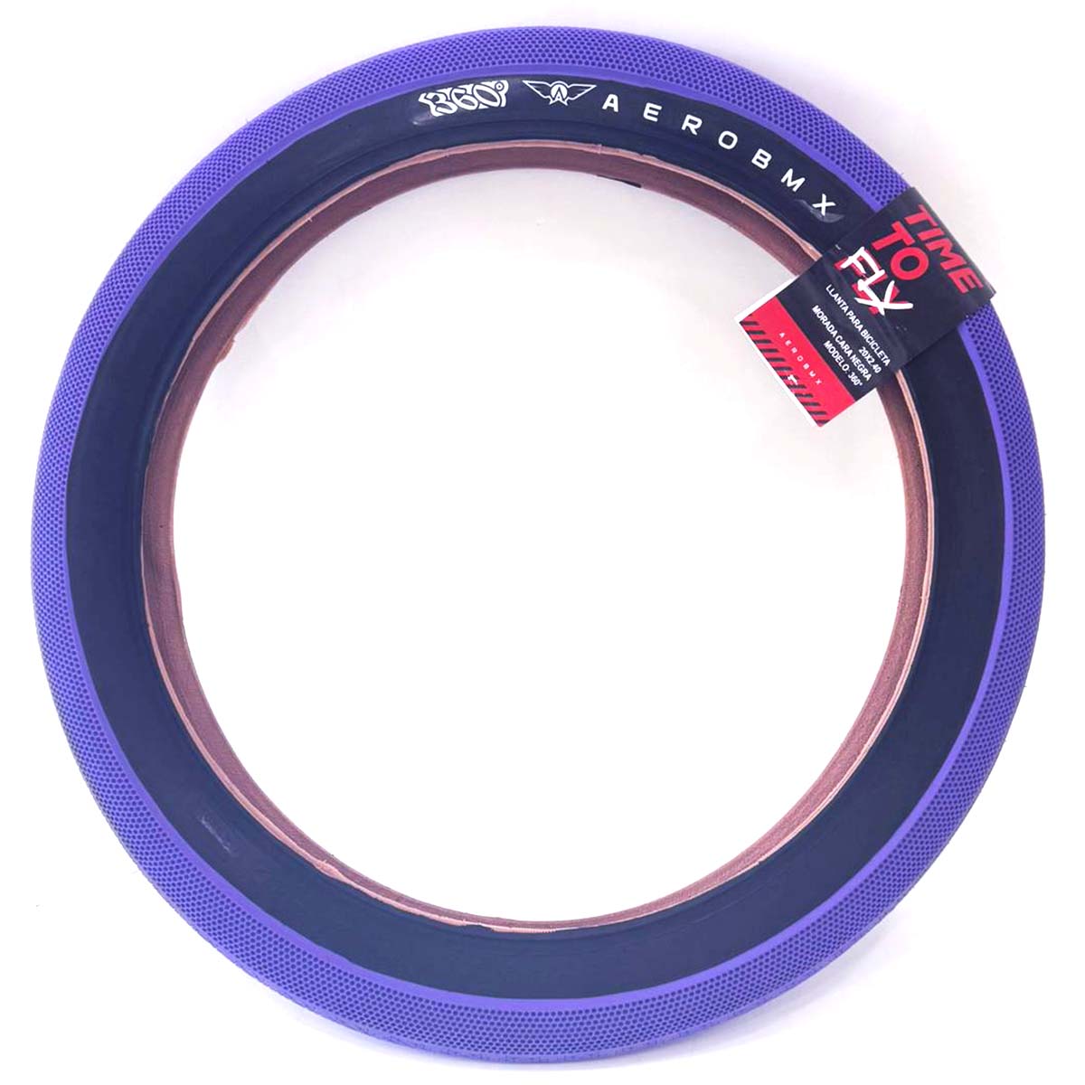 Llanta 20 X 2.40 Bicicleta Bmx Aerobmx 360 Morada